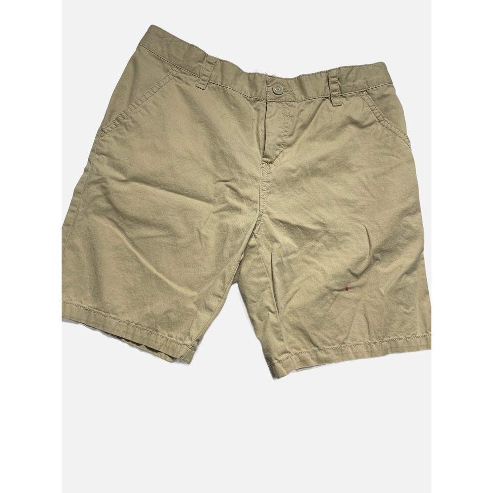 Cat & Jack Chino Shorts Boys XL 14 Khaki Tan Cotton Blend Casual School Uniform